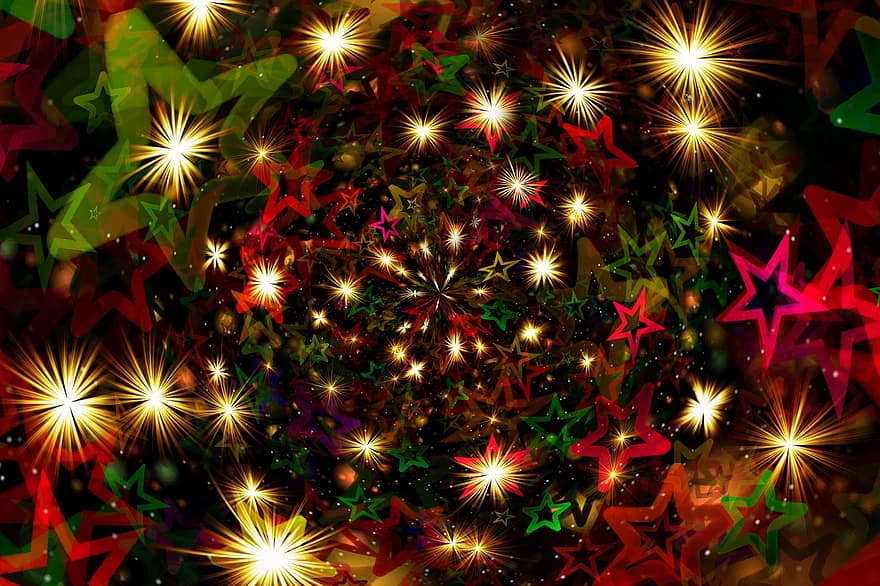 stele, Crăciun, fundal, înstelat, decor