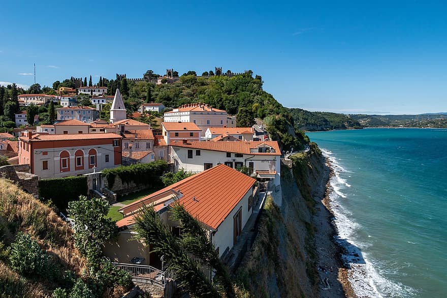 Piran, Ferieby, hav, ø, slovenien, kystlinje, sommer, arkitektur, berømte sted, rejse, ferier