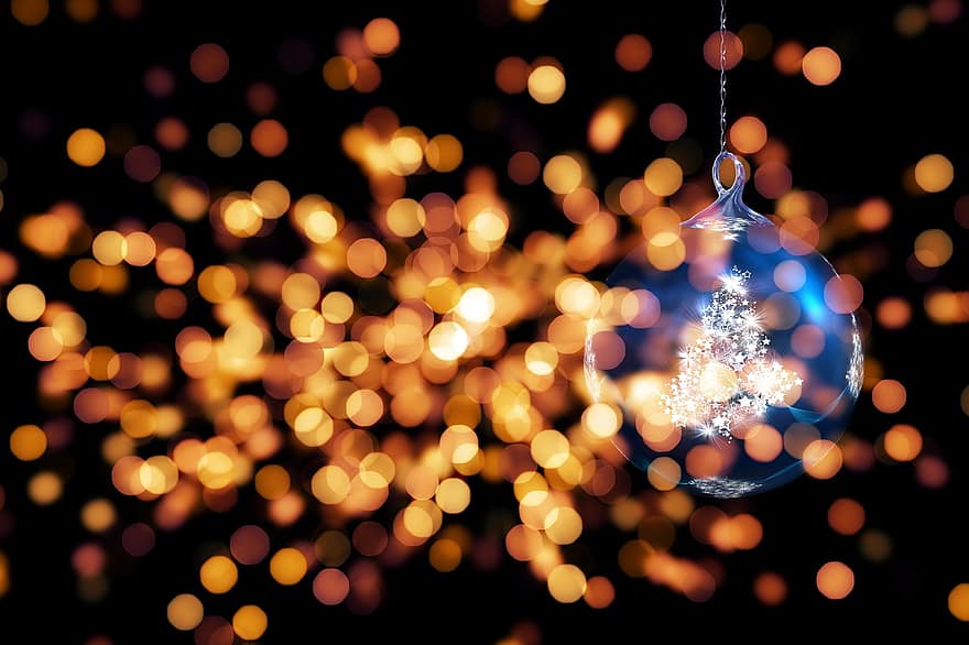 Kalėdos, atmosfera, atėjimas, bokeh, medžio dekoracijos, Kalėdų eglutė, kamuolys, apdaila, gruodžio mėn, atostogos