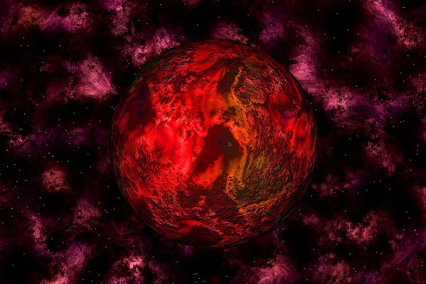Planet, Red, Space, Universe, Astronomy, Cosmos, Sphere, Red Planet, Temperature, Burn, Hot