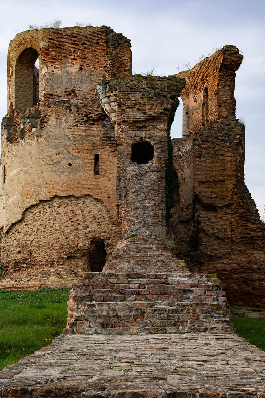 slott, gammal, ruiner, arkitektur, fästning, byggnad, torn, historiskt, stoneworks, murverk, medeltida
