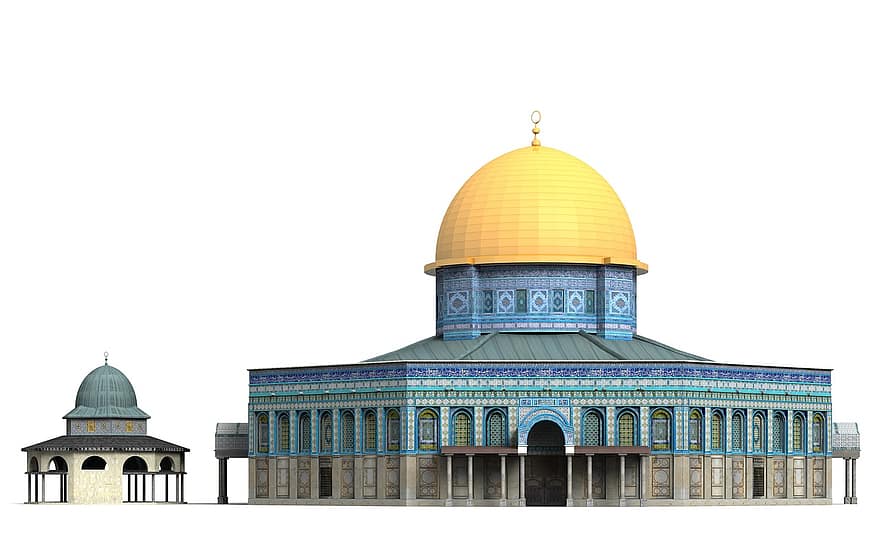 купол на скалата, Йерусалим, архитектура, сграда, църква, интересни места, исторически, туристи, атракция, забележителност, фасада