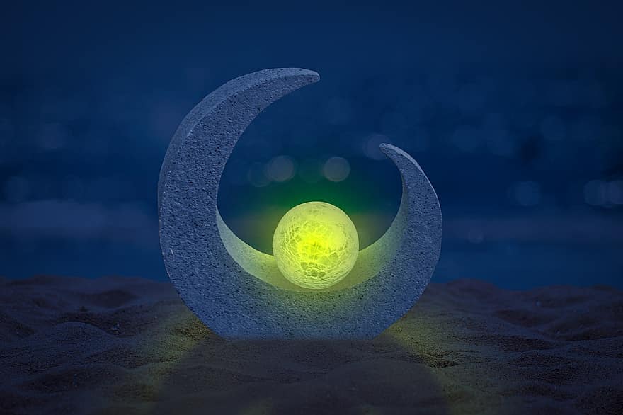 de praia, noite, luz da lua, fundo, ilustração, Ciência, origens, azul, planeta, espaço, areia