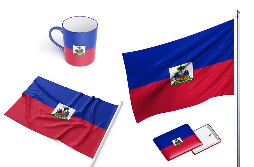 Haïti, Haïtiaanse vlag, vlag, nationale vlag