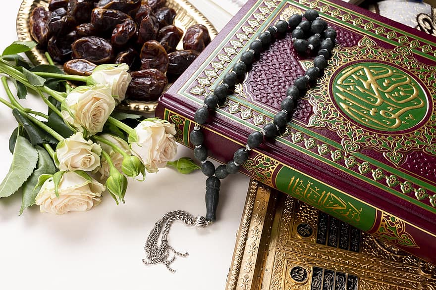 Alcorão, livro, flores, islamismo, mesquita, árabe, muçulmano, islâmico, tamra, Alá, religião