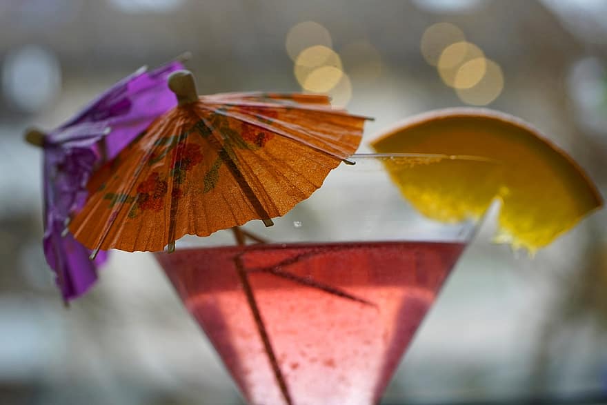 cocktail, juoda, lasi-, cocktail-sateenvarjo, paperi päivänvarjo, alkoholi, juoma, onnellinen tunti
