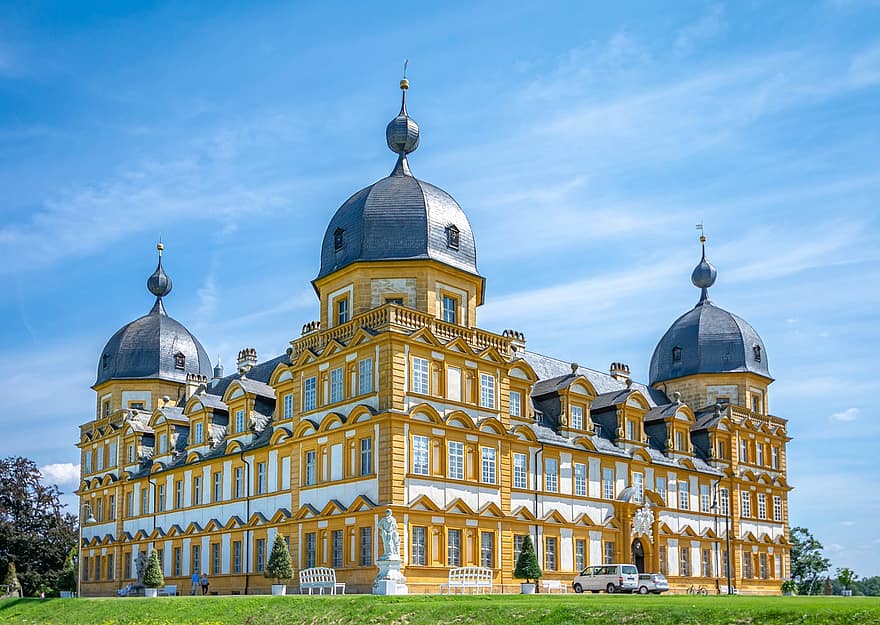 Castell de Seehof, arquitectura, Alemanya, parc, castell, baviera, memmelsdorf, palau