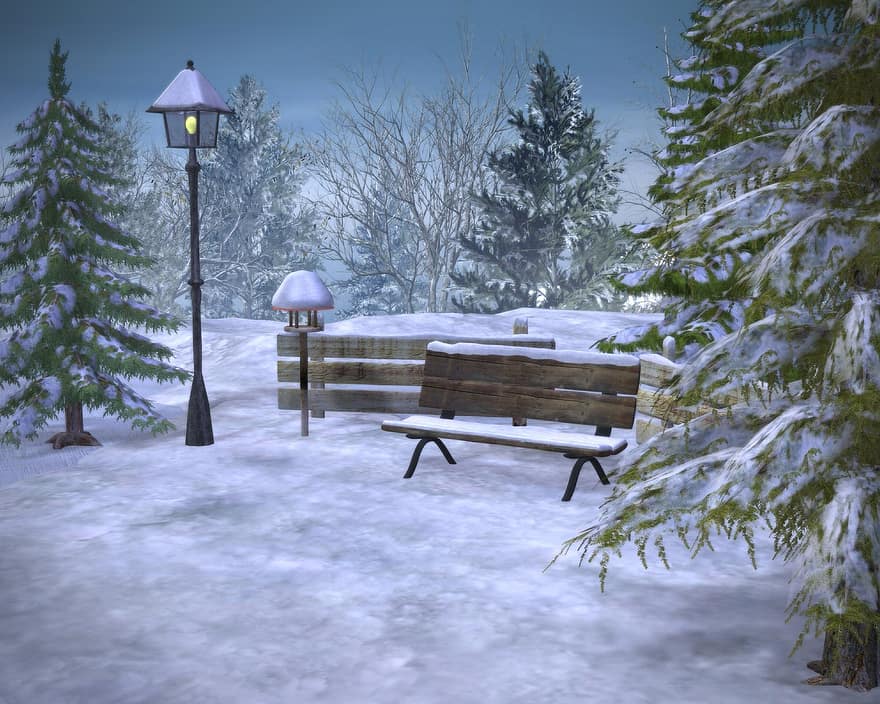 vinter-, snö, säsong, kall, frost, vit, jul, Semester, landskap, is, snöfall