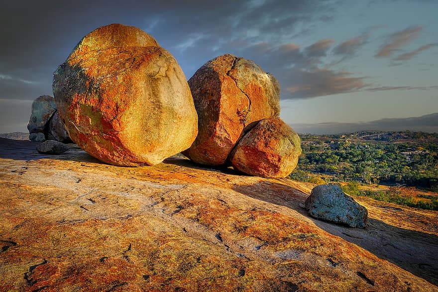 바위, 화강암, 둥근 돌, 암석층, 불안정한, 경치, 화강암 덩어리, 돌, 화강암 바닥, 바위 같은 고원, 풍경화