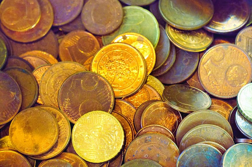euro, mønter, betalingsmiddel, cent, euro cent, penge, finansiere, opsparing, rigdom, indkomst, budget
