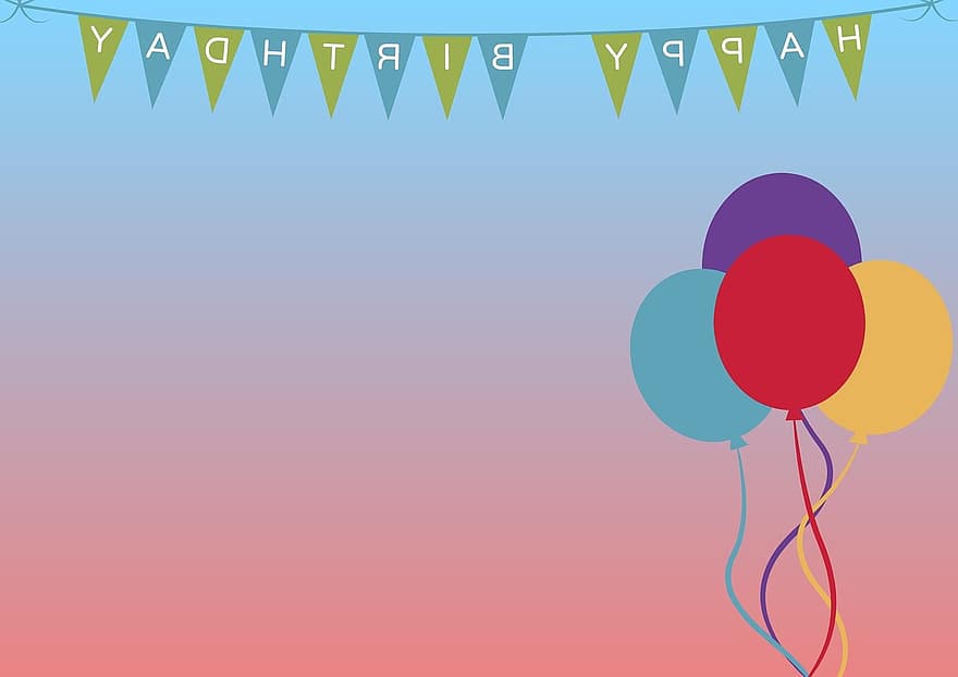 latar belakang ulang tahun, balon