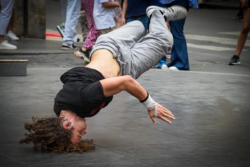 break dance, ballarina, carrer, Roma, artista de carrer, hip hop, home, ciutat, a l'aire lliure, homes, esport