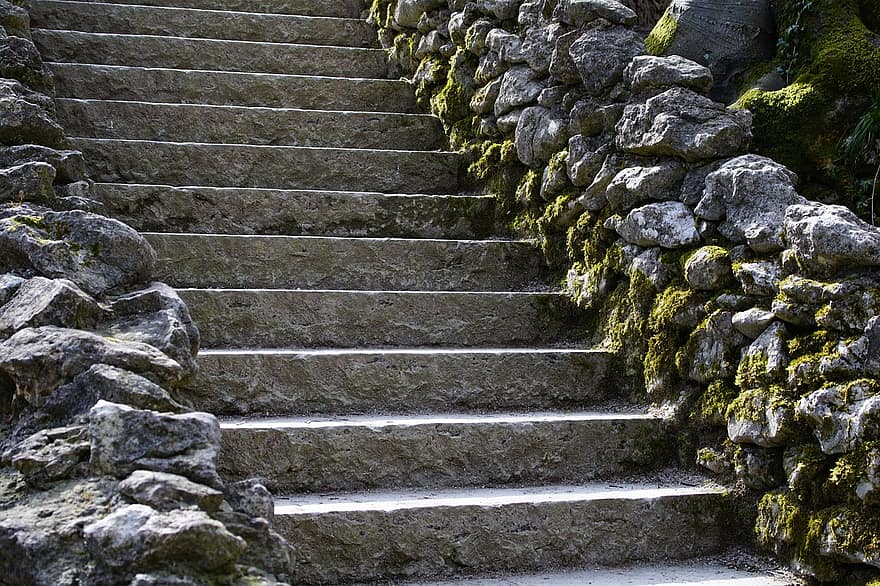 Stairs, Stages, Stones, Path, Architecture, Baroque, Rococo, staircase, steps, stone material, stone