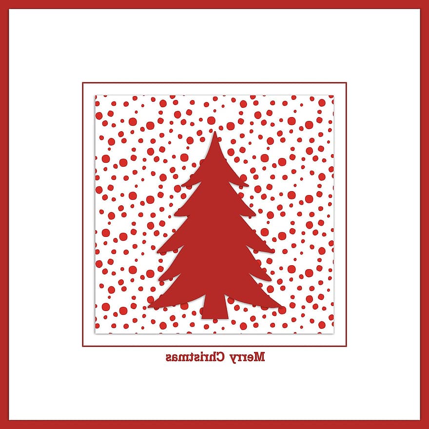 Weihnachtskarte, Weihnachten, Karte, rot