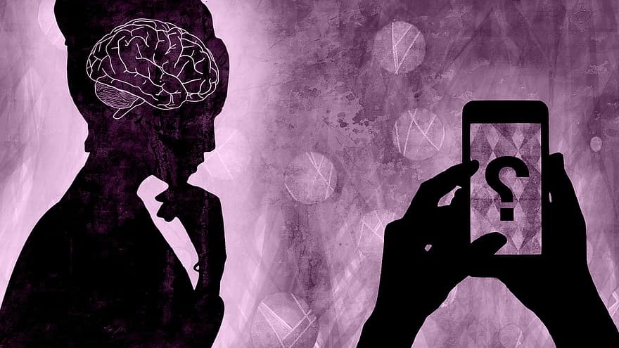 Woman, Hands, Phone, Brain, Mind, Human, Person, Female, Adult, Information, Knowledge