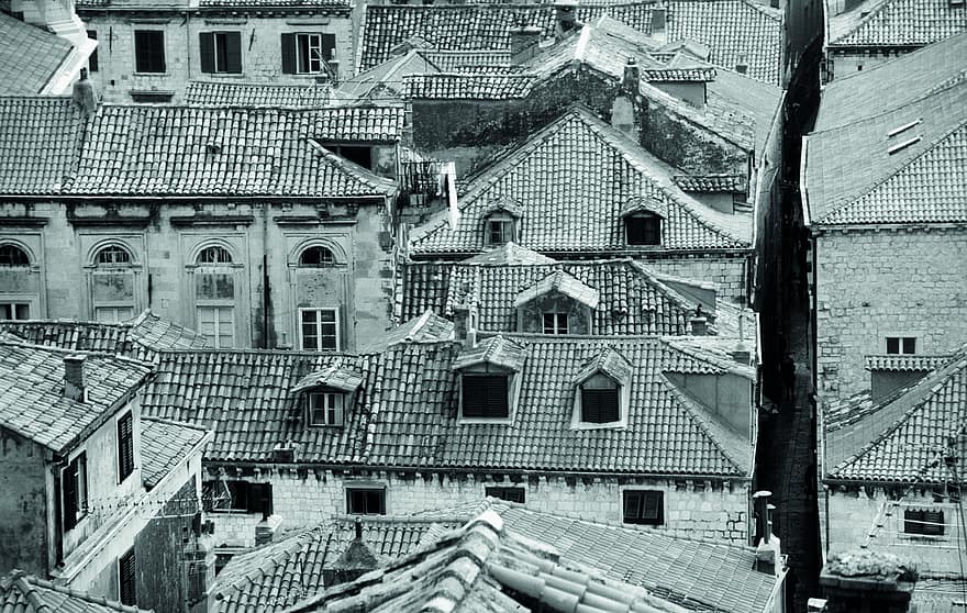 město, budov, chorvatsko, architektura, Dubrovnik, střecha, exteriér budovy, panoráma města, starý, slavné místo, kultur