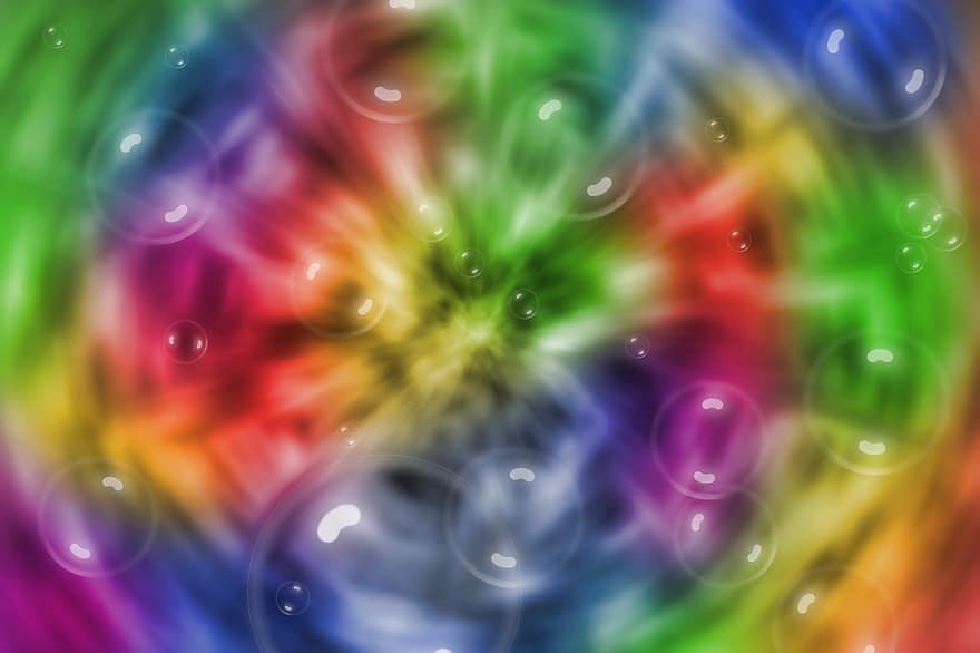 mønster, baggrund, farver, regnbue, tie-dye, binde farvestof, bobler, parti, Festbobler, sjovt, dekoration