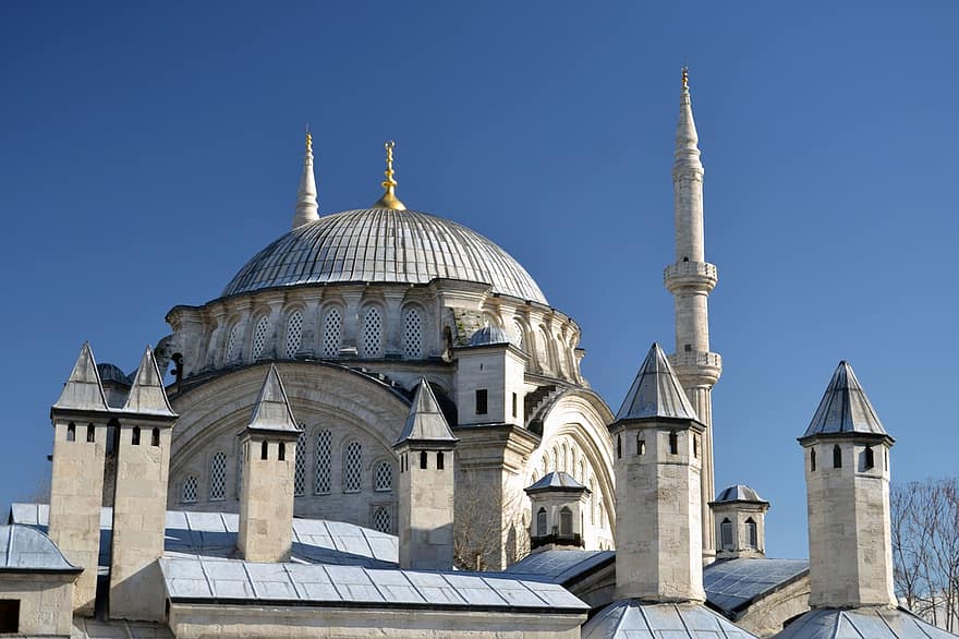 мечеть, архитектура, путешествовать, туризм, Nuruosmaniye, Ками, Стамбул, Турция, ислам, мусульманка, религия