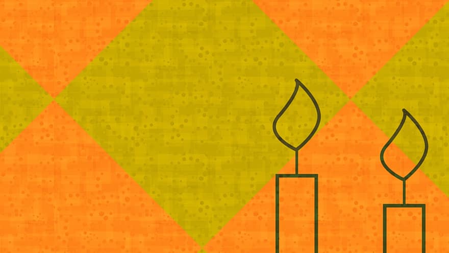 velas, resumen, naranja, verde, llama, luz de una vela, velas de shabat, kidush, hanukkah, judaísmo, judío