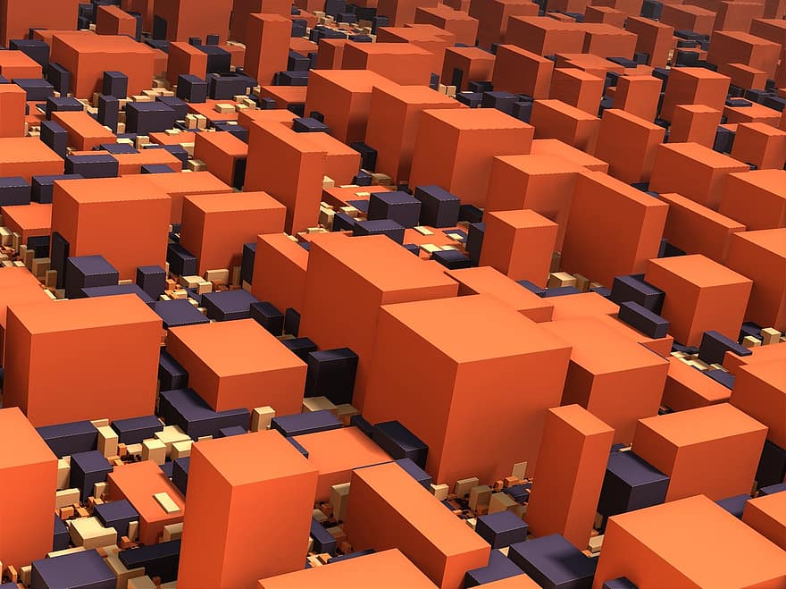 blocuri, cărămizi, pătrate, cuburi, 3d, face, constructie