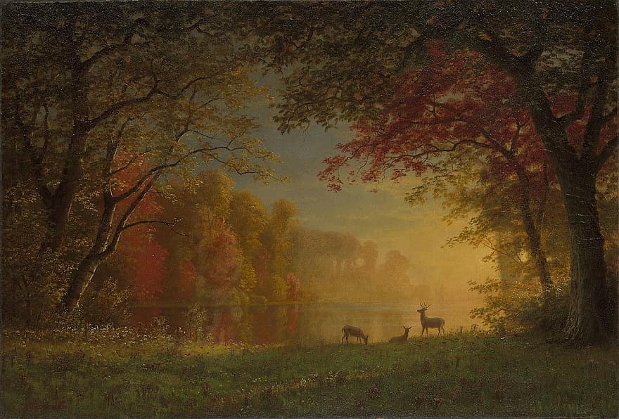 Albert Bierstadt, Painting, Art, Artistic, Artistry, Oil On Canvas, Landscape, Sky, Clouds, Nature, Outside