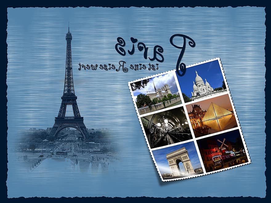 画像編集、パリ、エッフェル塔、フランス、興味のある場所、凱旋門、ノートルダム、ルーバー、国際都市