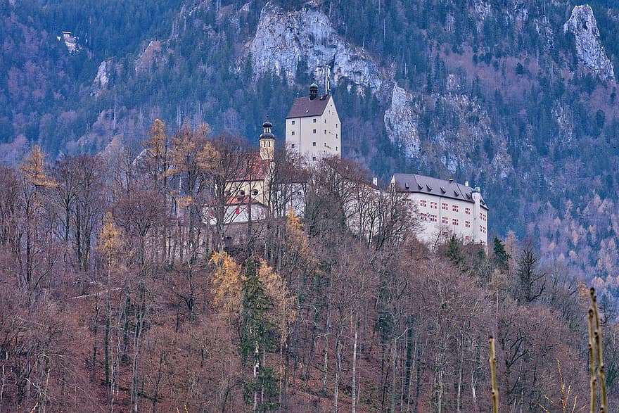 Castle, Hill, Trees, Fortress, Forest, Building, Kahl, Historic, Historical, Landmark, Autumn