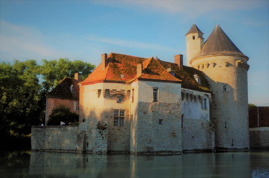 zámek, pevnost, středověký, éra, příběh, olhain, hauts de france