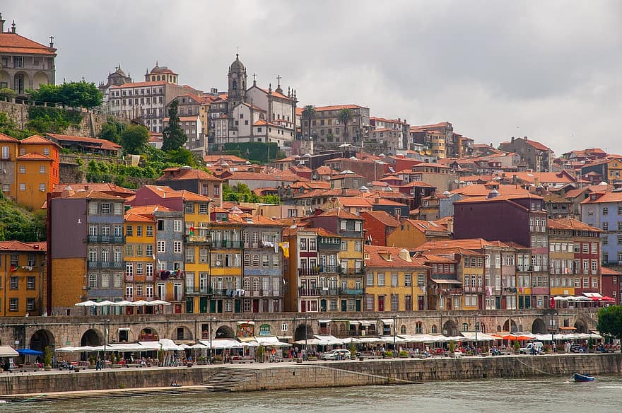 porto, stad, flod, hamn, byggnader, uråldrig stad, historisk, urban, turism, flod douro