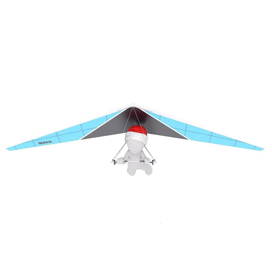 mascle blanc, Model 3D, cos sencer, 3d, blanc, aïllat, Nadal, barret de santa, pilot del planador, navegar, volant