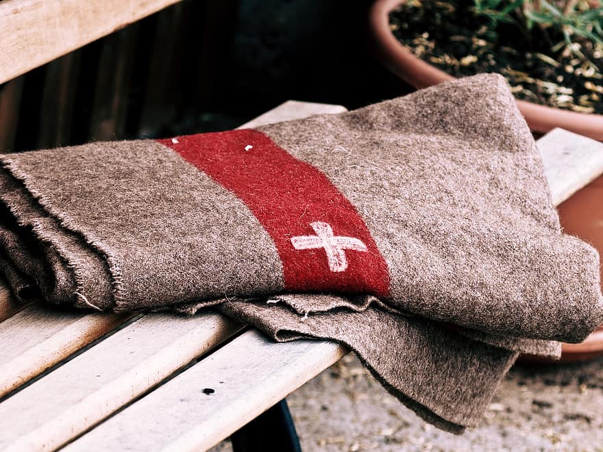 Manta Suïssa, Manta de llana, llana, teixit, textura