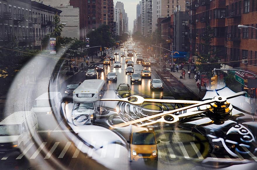 Clock, City, Traffic, Time, Nonstop, Round-the-clock, Cars, Vehicles, 24 Hours, New York City, Nyc