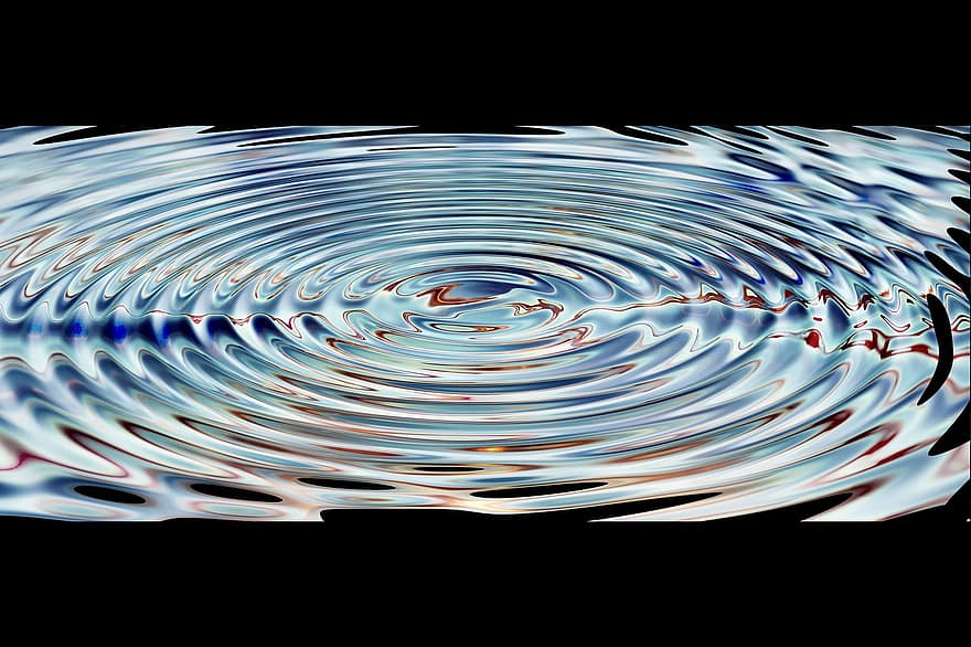 вълна, концентричен, вълни кръгове, вода