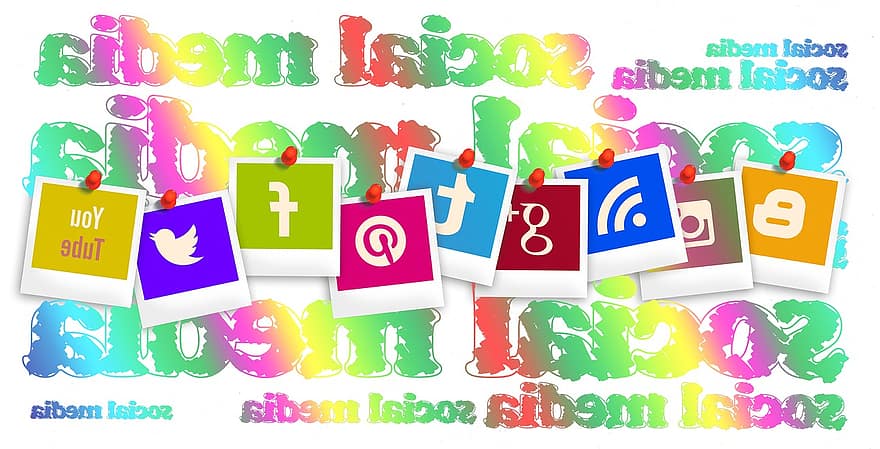 ícone, polaroid, blogueiro, rss, aplicativo, Youtube, pinterest, Instagram, Twitter, redes, Internet