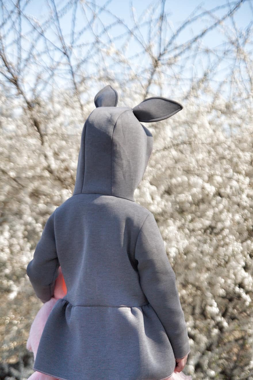 Easter, Easter Bunny, Religion, Spring, Holiday, White Flowers, one person, cute, winter, rear view, men