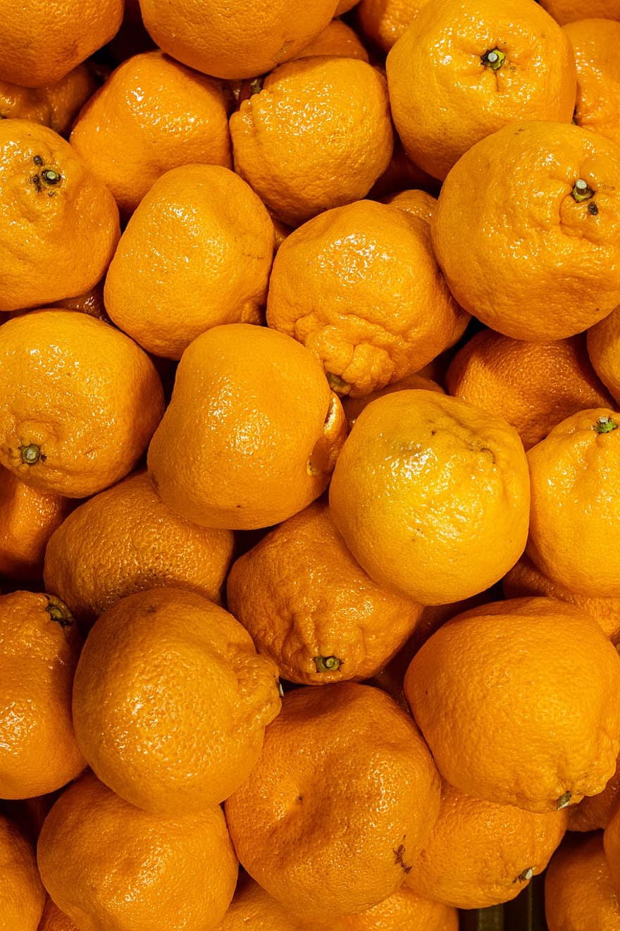 jeruk, Mandarin, buah-buahan, segar, matang, panen, organik, menghasilkan, produk segar, buah, sehat
