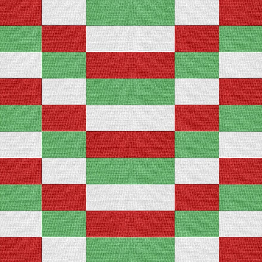 tekstūra, tekstilės, medžiaga, Kalėdos, geometrinis, modelį, raudona, balta, žalias, džiuto, dizainas