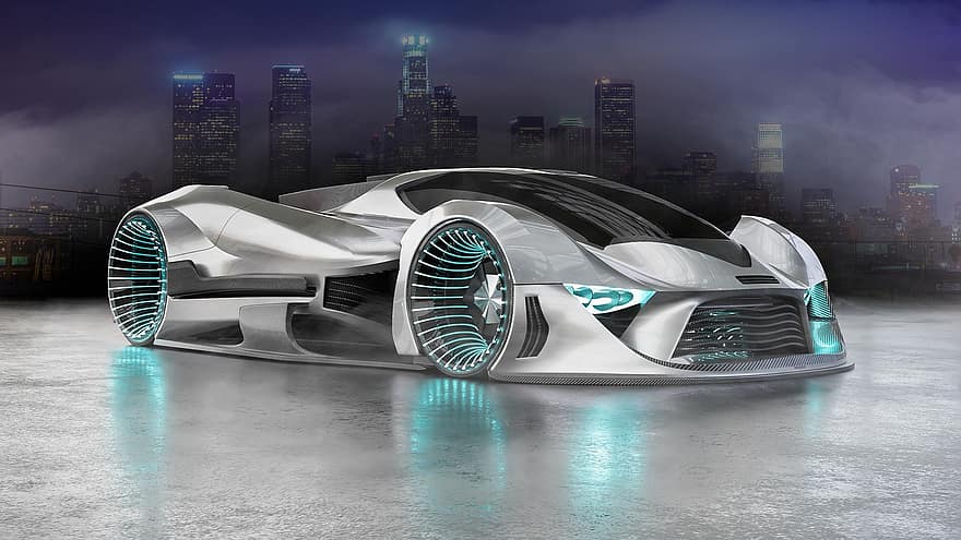 차, 개념, 차량, 속도, 3d, 미래의, 빠른, 자동, 자동차, 하이퍼 카, 초차