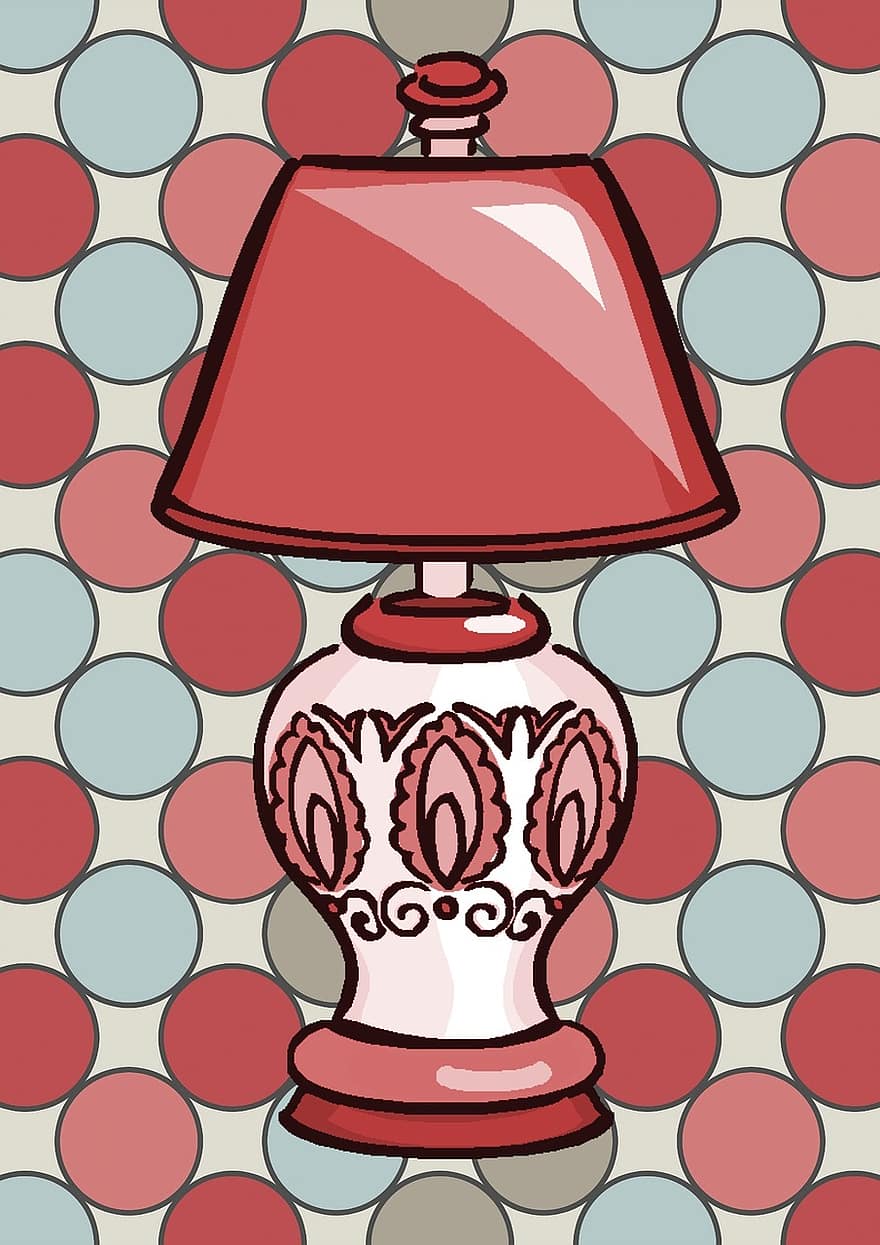 лампа, червен, модерен, ретро, крушка, интериор, светлина, дизайн, украса, електрически, неон