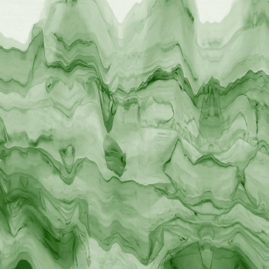 Abstract, Painting, Green, Cloud Pattern, Granite, Waves, Artwork, Background