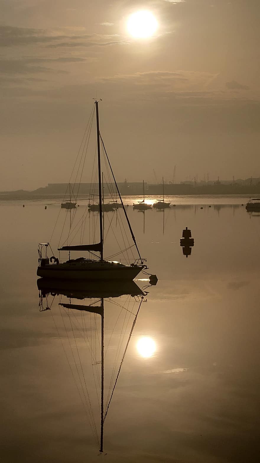 Sunrise, Nature, River, Landscape, St Mary's Island, Boat, Water, Sky, nautical vessel, sunset, sailboat