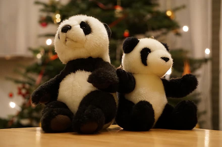 panda, udstoppet dyr, plys, legetøj