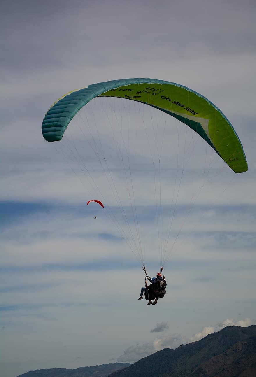 скачане с парашут, парашут, небе, летя, спорт, парашутизъм, приключение, свободно време