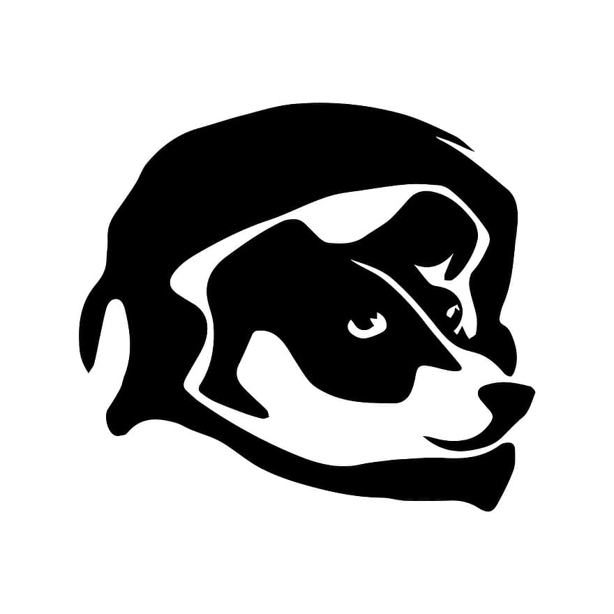 Laika, hund, ikon, logo, Merkevareidentiteten, enkel, butikk