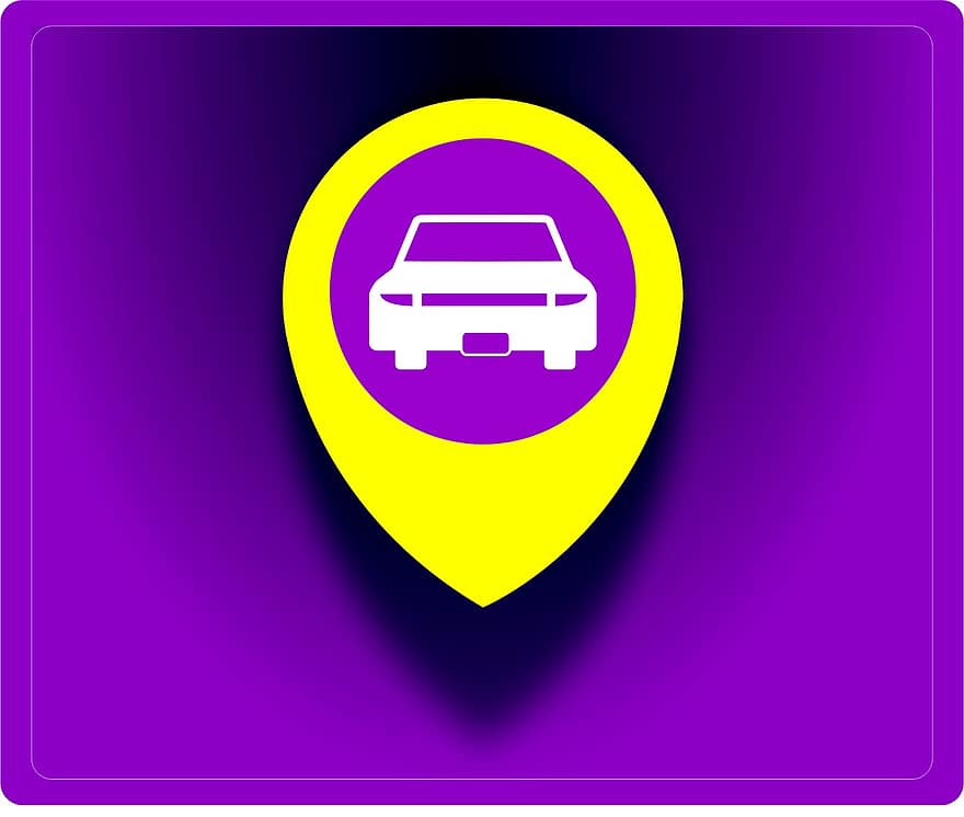 lokaal, bord, identificatie, spoedig, auto, taxi, icoon, logo, Logovoertuig