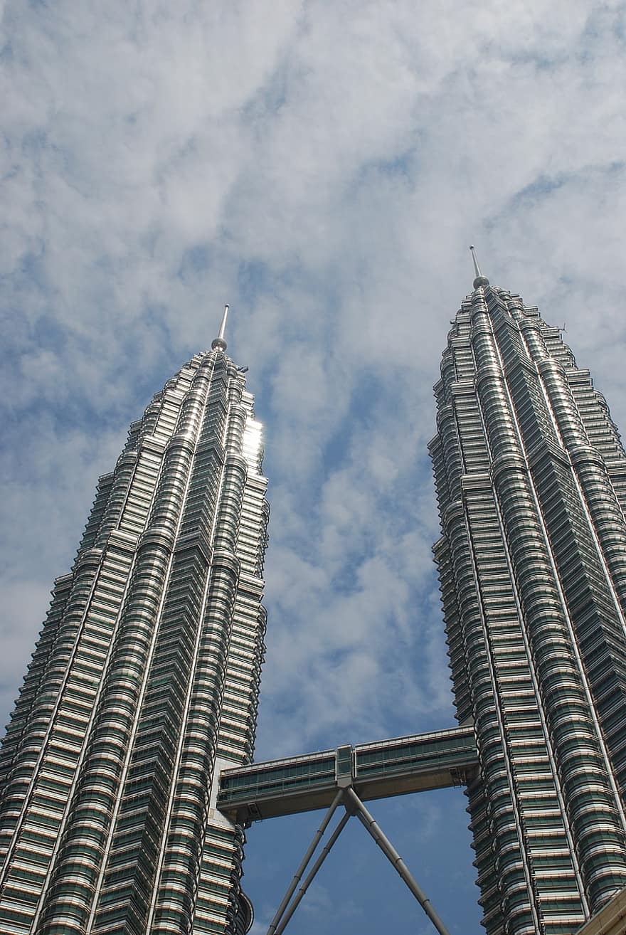 bygninger, arkitektur, turisme, petronas tårnene, skyskraper, tårn, malaysia, kuala lumpur, by, landemerke, skyline