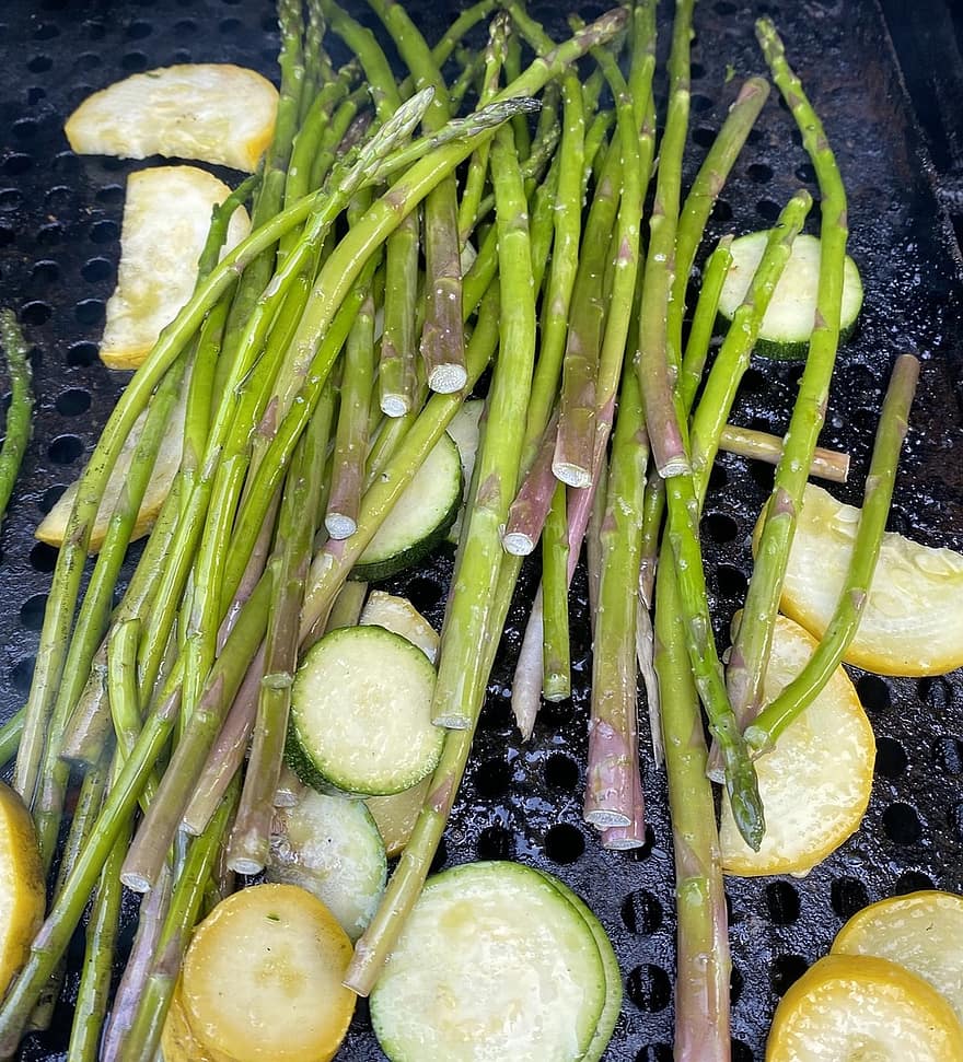 Sayuran, asparagus, jeruk lemon, timun, sehat, makanan, kesegaran, sayur-mayur, merapatkan, makan, gourmet