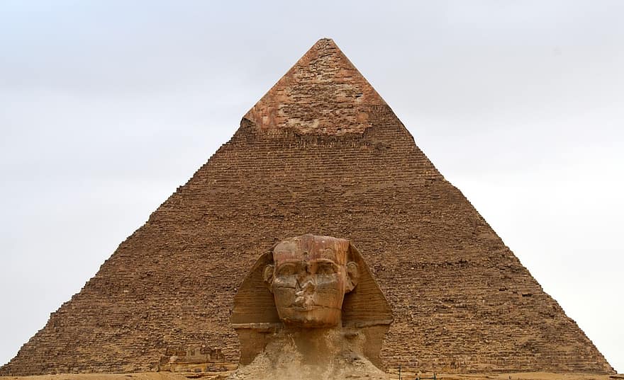 сфинкс, Египет, пирамида, исторический, древний, египетская культура, Африка, археология, известное место, история, фараон