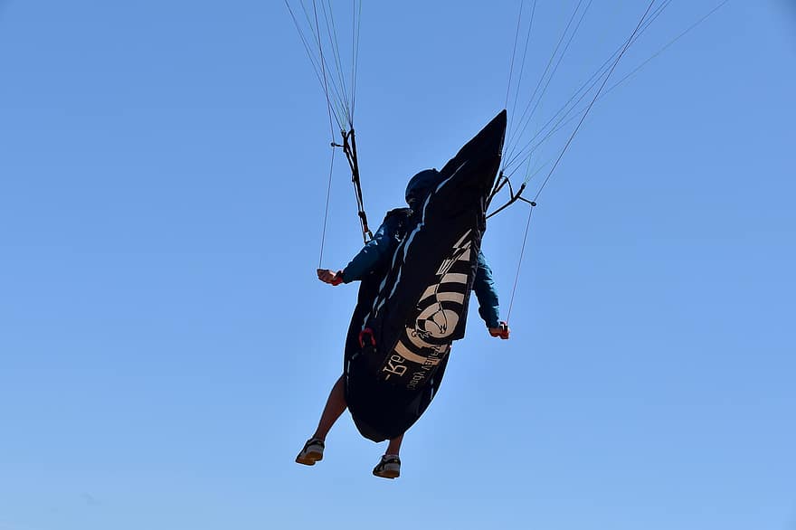 paragliding, paraglider, fly, Kokon af Paragliding, flyvningen, flyve, sejlads, fløj, meteorologi, Vindvejr, blå himmel