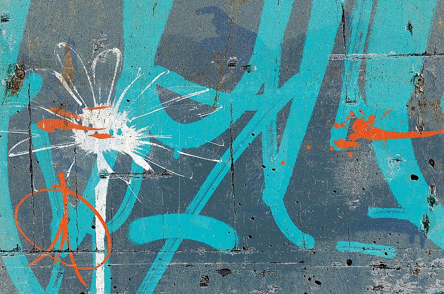 grafite, abstrato, grunge, fundo, parede de graffiti, fragmento